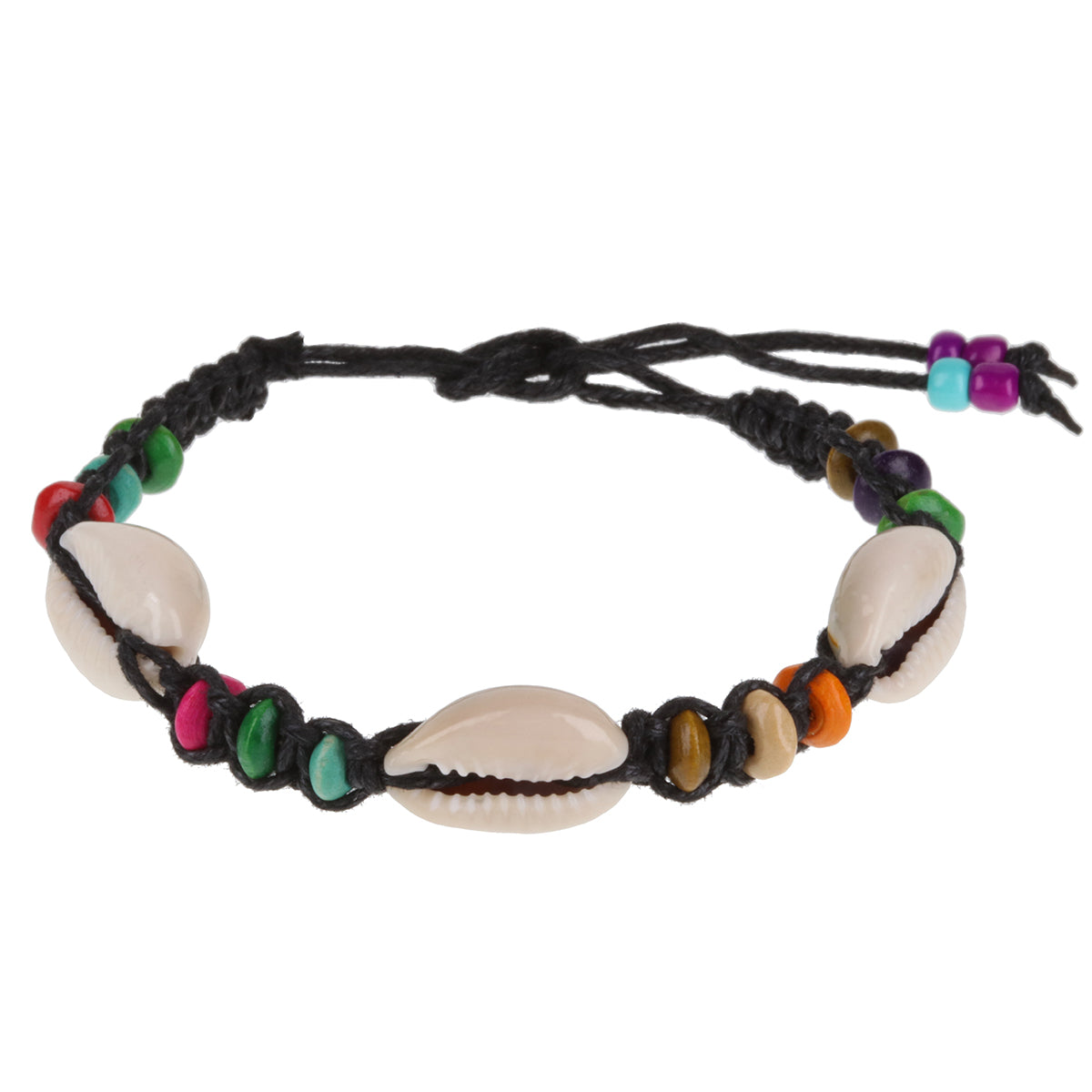 Seashell Beach Bracelet - Black/3 Shells