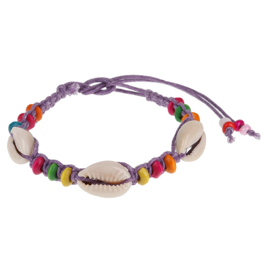 Seashell Beach Bracelet - Purple/3 Shells