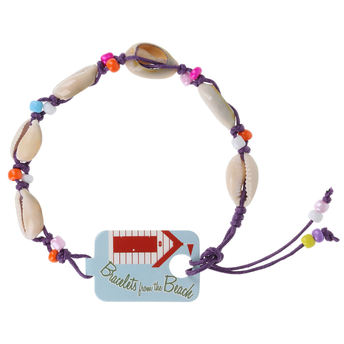 Seashell Beach Bracelet - Purple/6 Shells