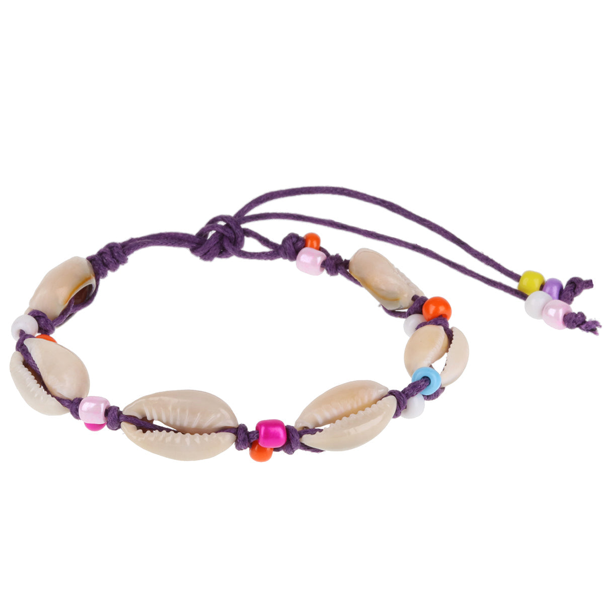 Seashell Beach Bracelet - Purple/6 Shells