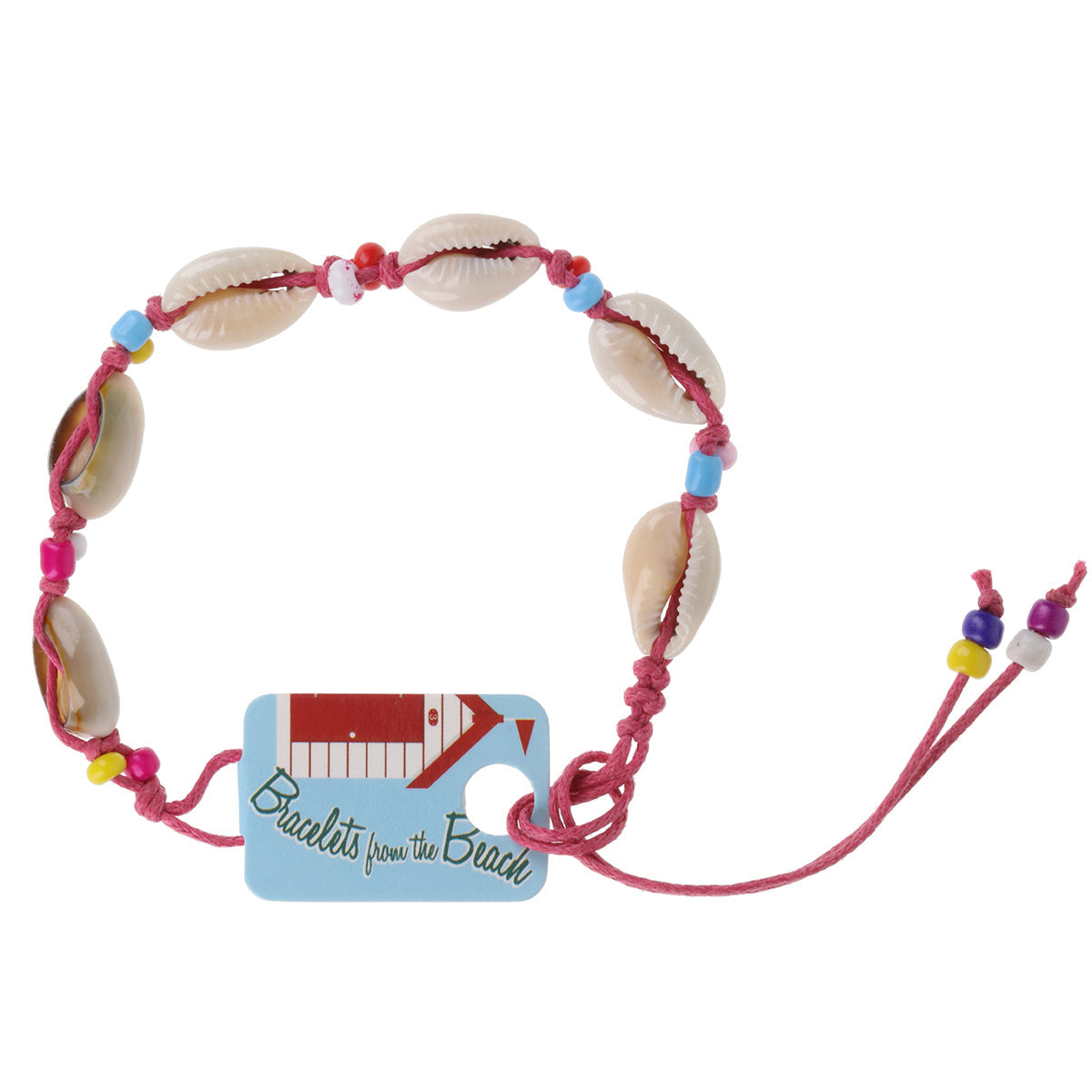 Seashell Beach Bracelet - Pink/6 Shells