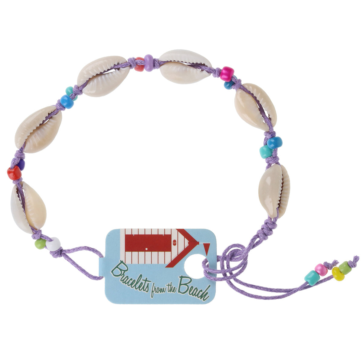 Seashell Beach Bracelet - Purple/6 Shells