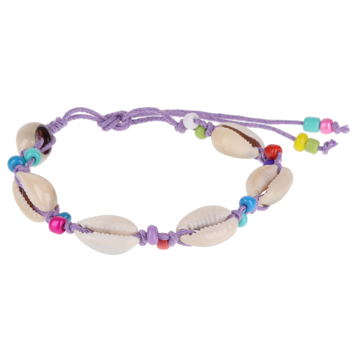 Seashell Beach Bracelet - Purple/6 Shells