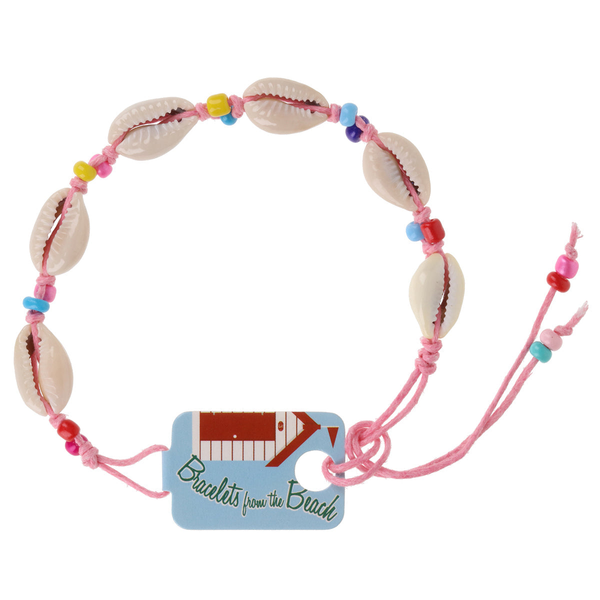 Seashell Beach Bracelet - Baby Pink/6 Shells