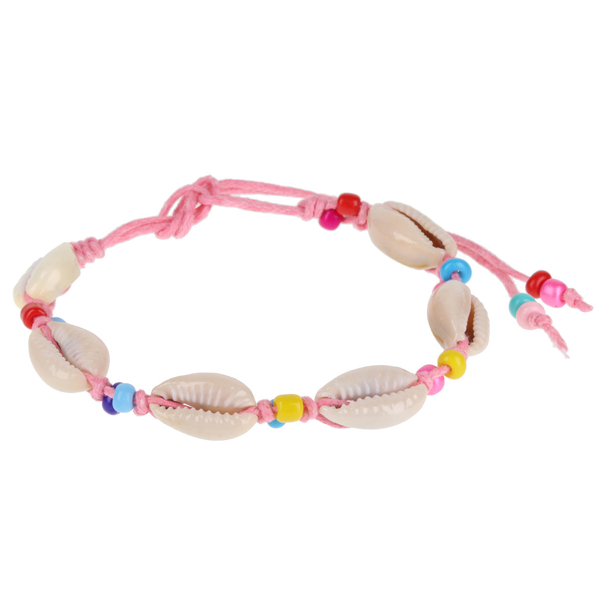Seashell Beach Bracelet - Baby Pink/6 Shells