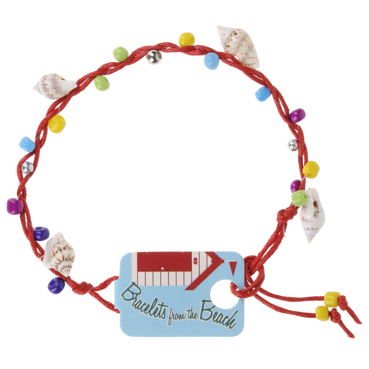 Seashell Beach Bracelet - Red/Small Shells
