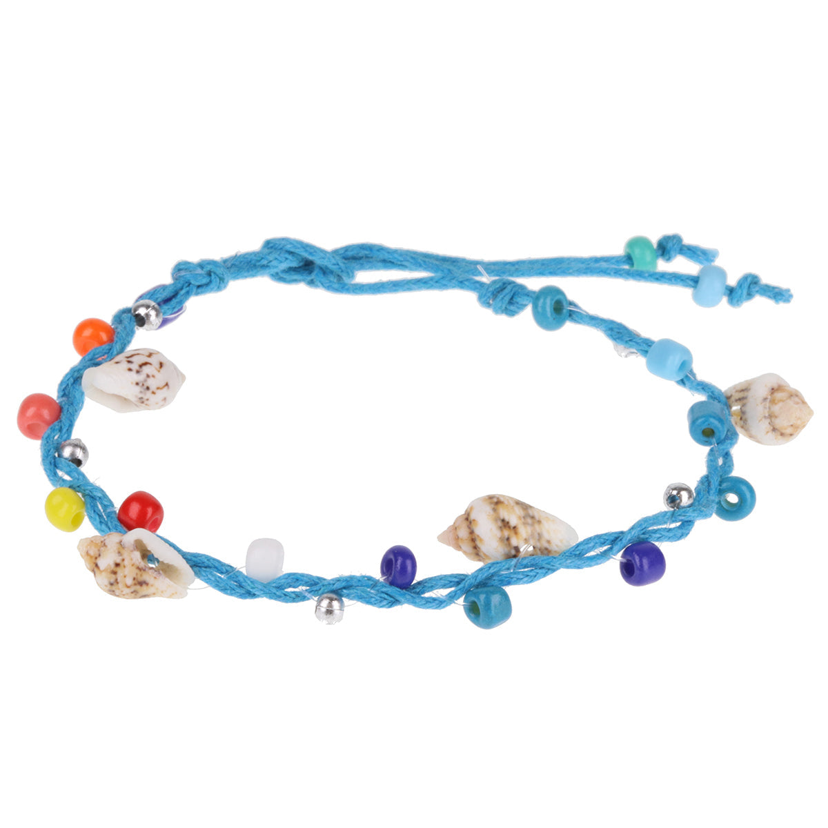 Seashell Beach Bracelet - Bright Blue/Small Shells