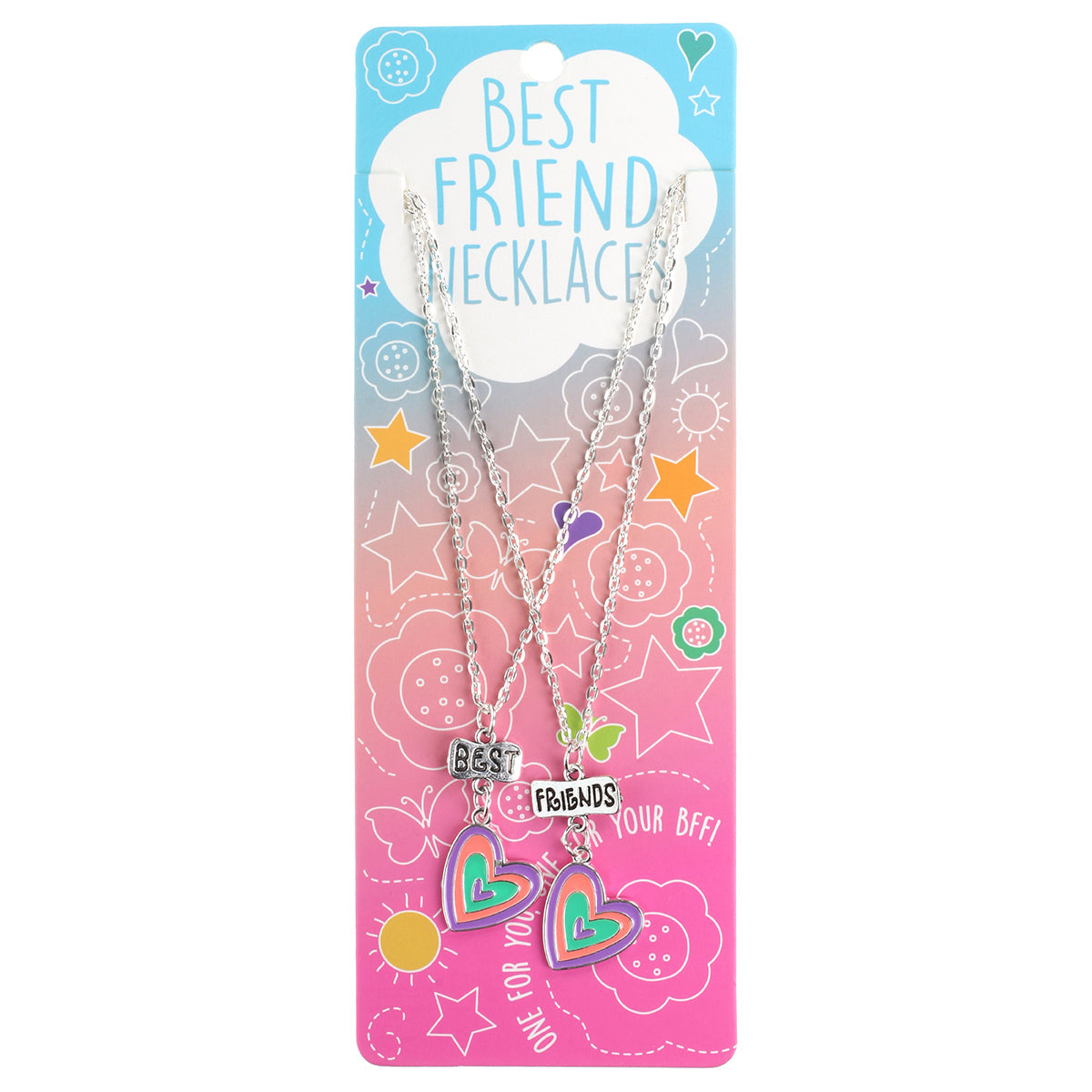 Best Friends Necklace - 2 Hearts