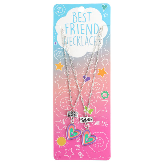 Best Friends Necklace - 2 Hearts