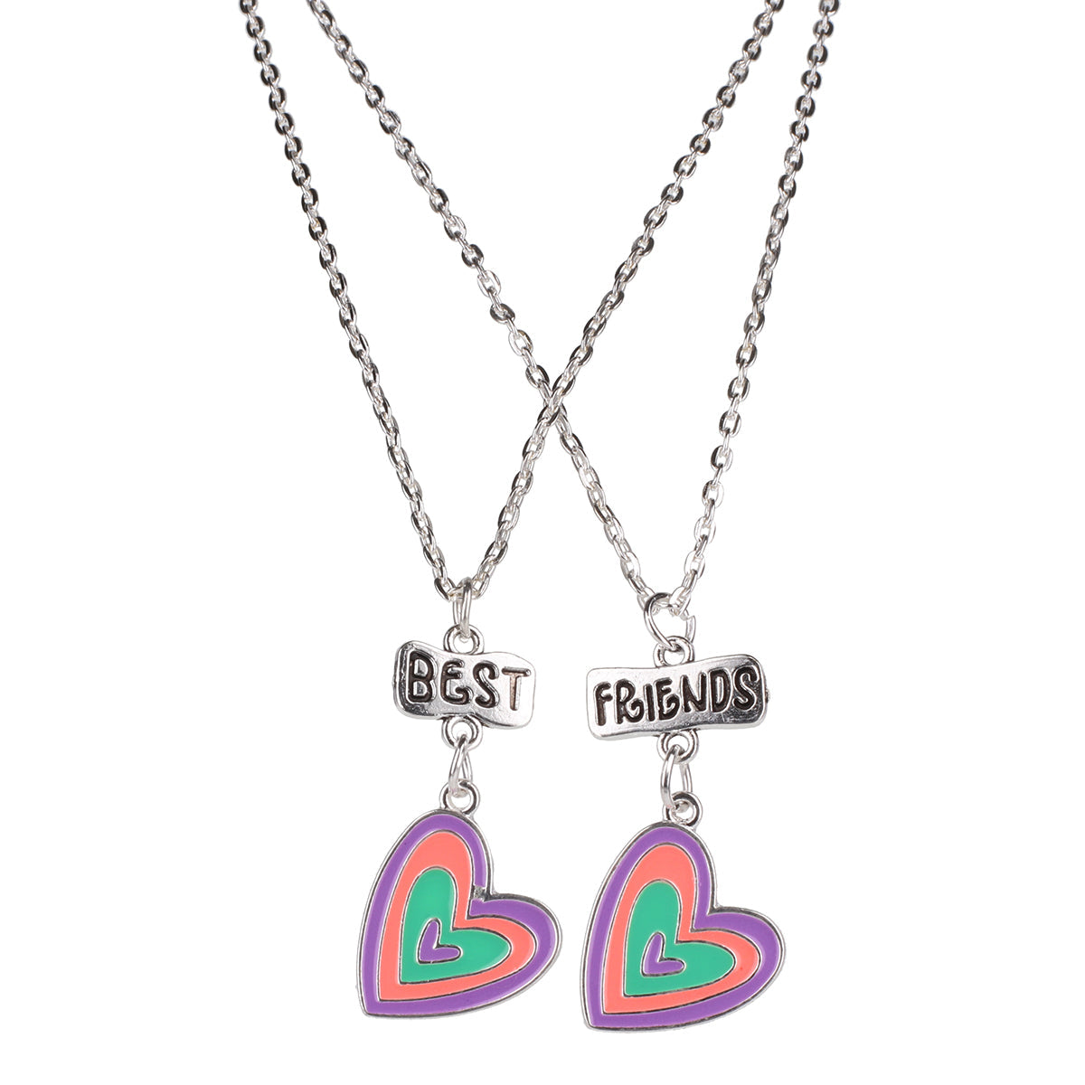 Best Friends Necklace - 2 Hearts