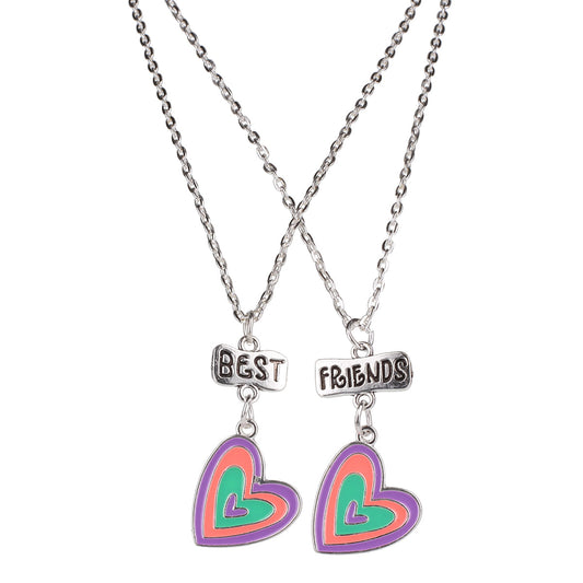 Best Friends Necklace - 2 Hearts