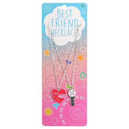 Best Friends Necklace - Key & Heart