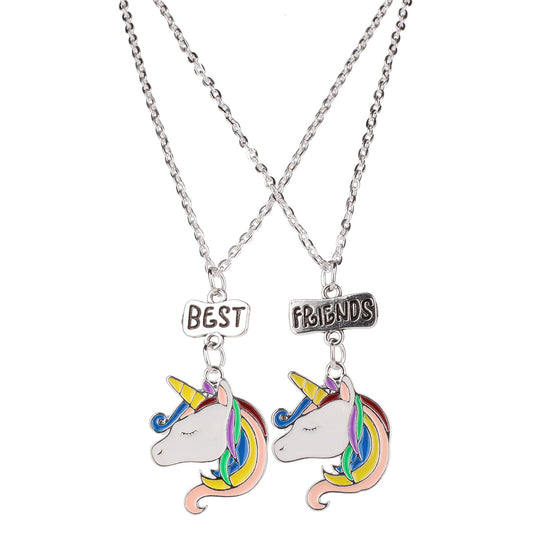 Best Friends Necklace - Metal Unicorns