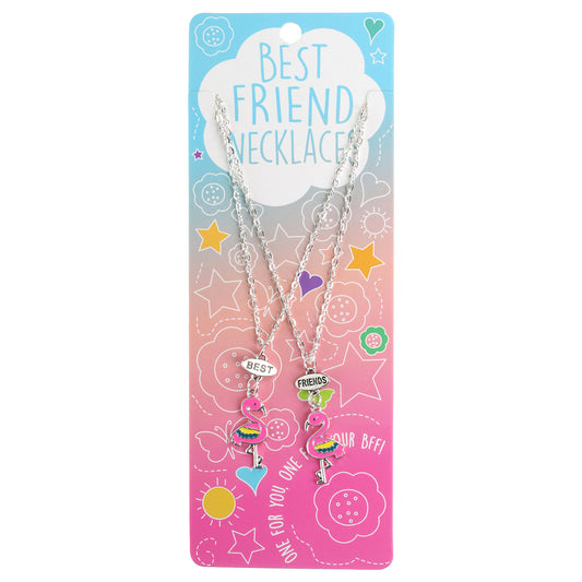 Best Friends Necklace - Flamingos