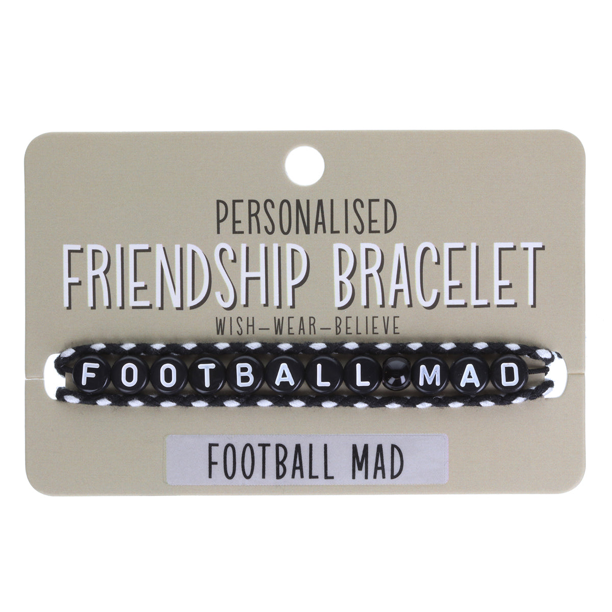 BP004 - Boys Personalised Bracelet - Football Mad