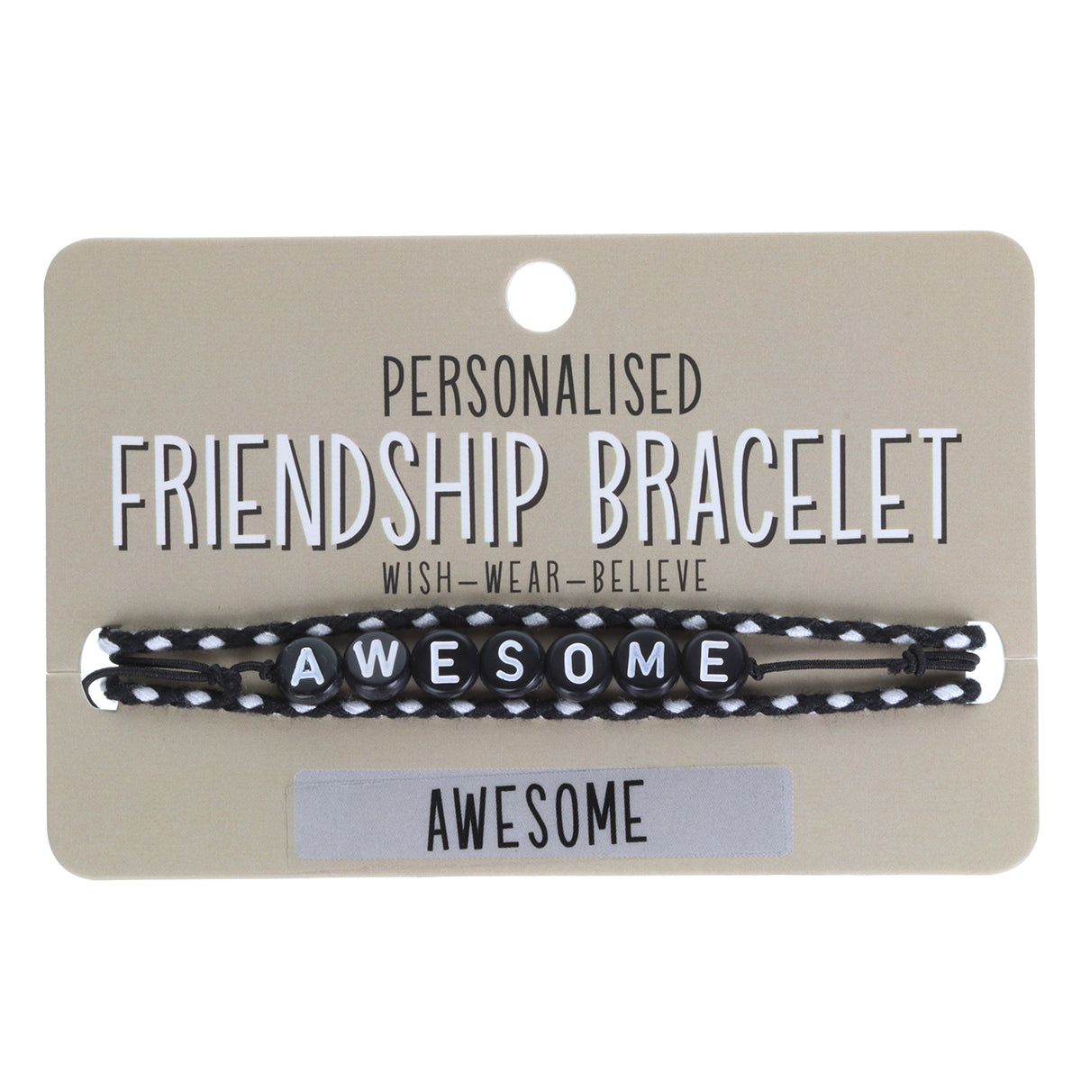 BP008 - Boys Personalised Bracelet - Awesome