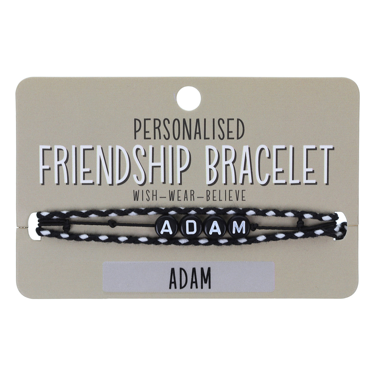 BP012 - Boys Personalised Bracelet - Adam