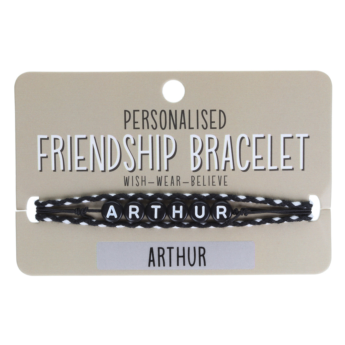 BP016 - Boys Personalised Bracelet - Arthur