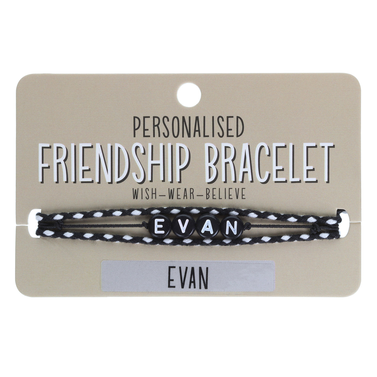 BP032 - Boys Personalised Bracelet - Evan
