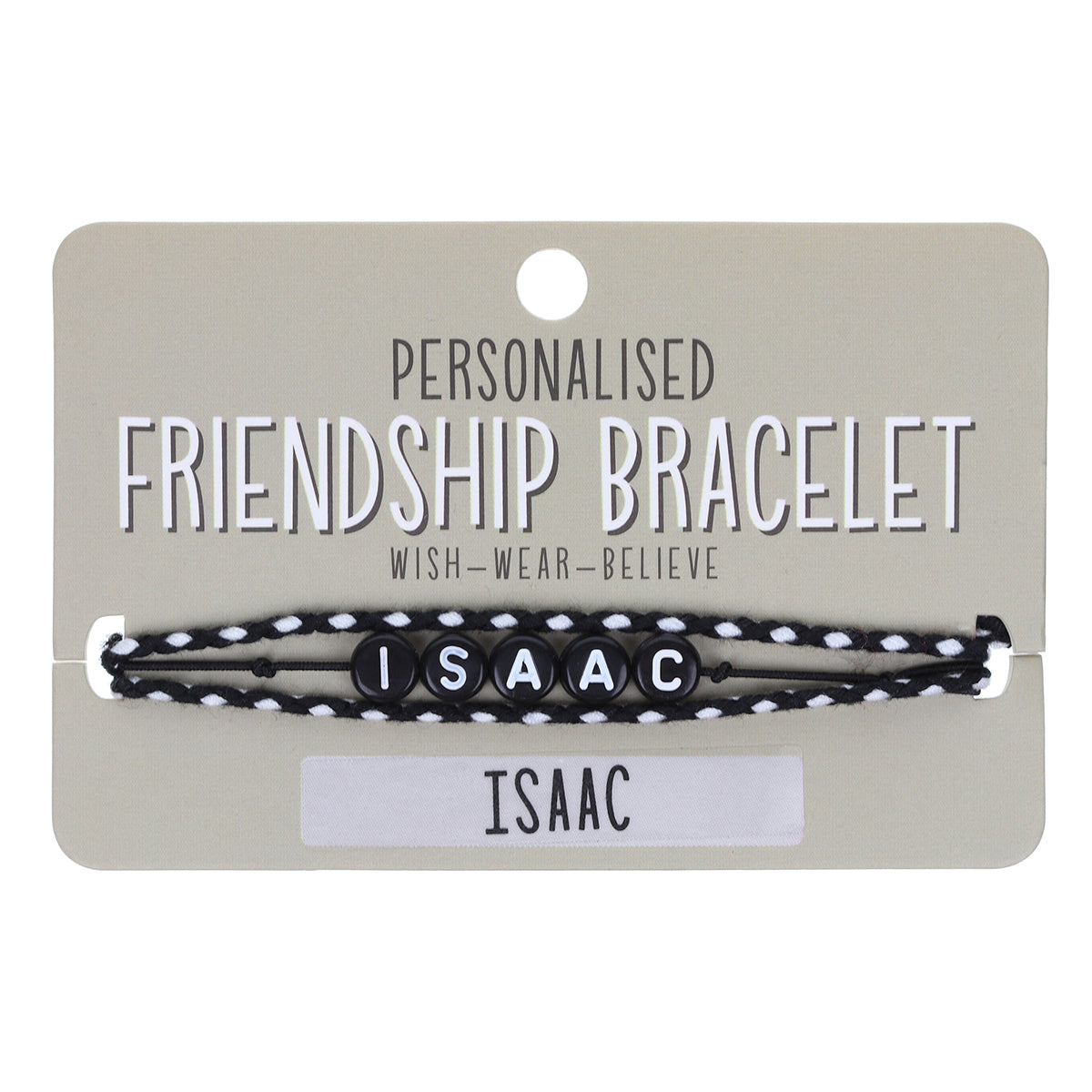 BP048 - Boys Personalised Bracelet - Isaac