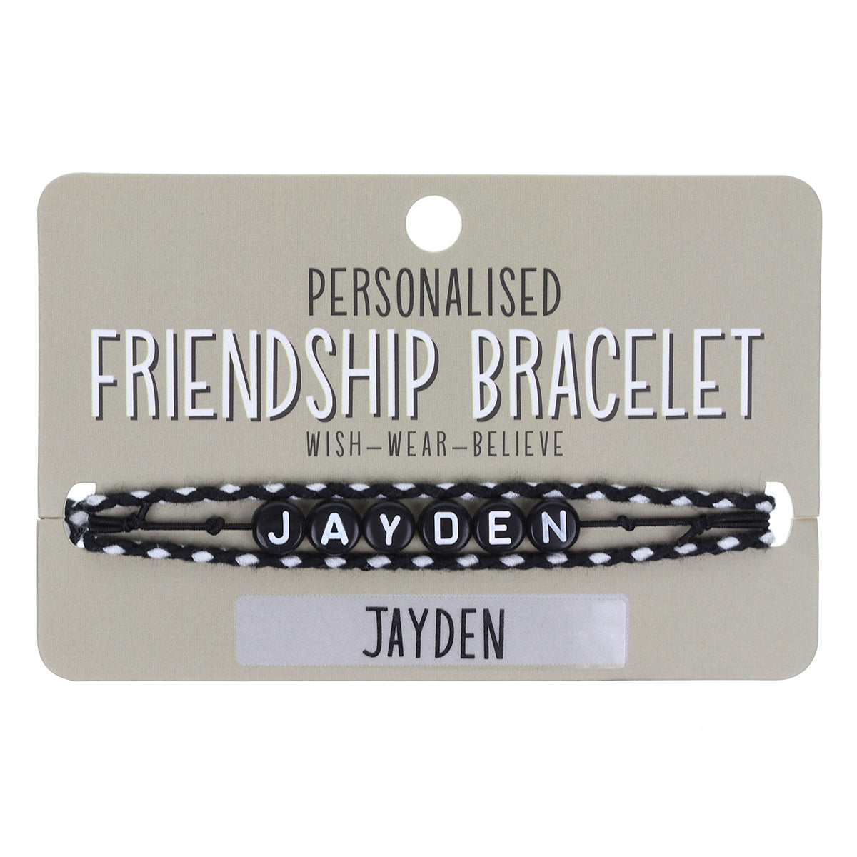BP055 - Boys Personalised Bracelet - Jayden