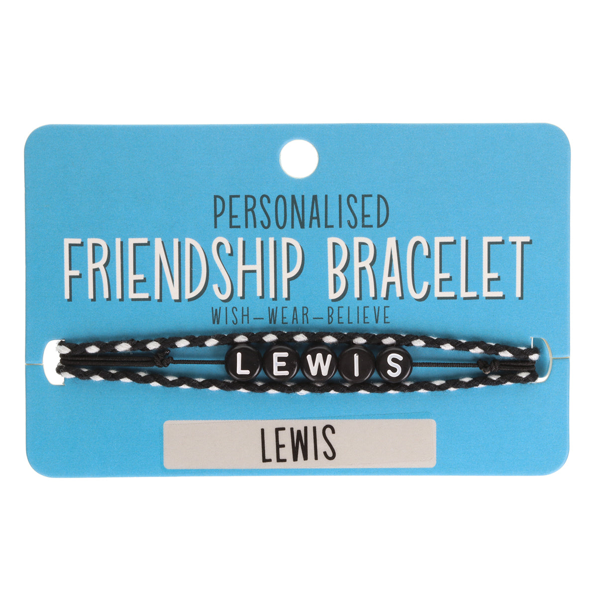 BP066 - Boys Personalised Bracelet - Lewis