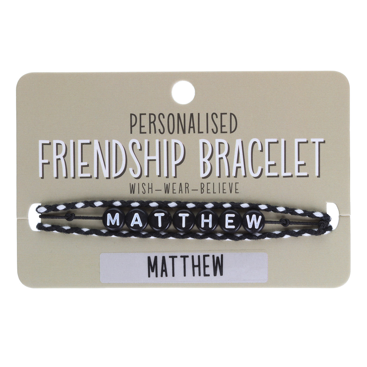 BP075 - Boys Personalised Bracelet - Matthew