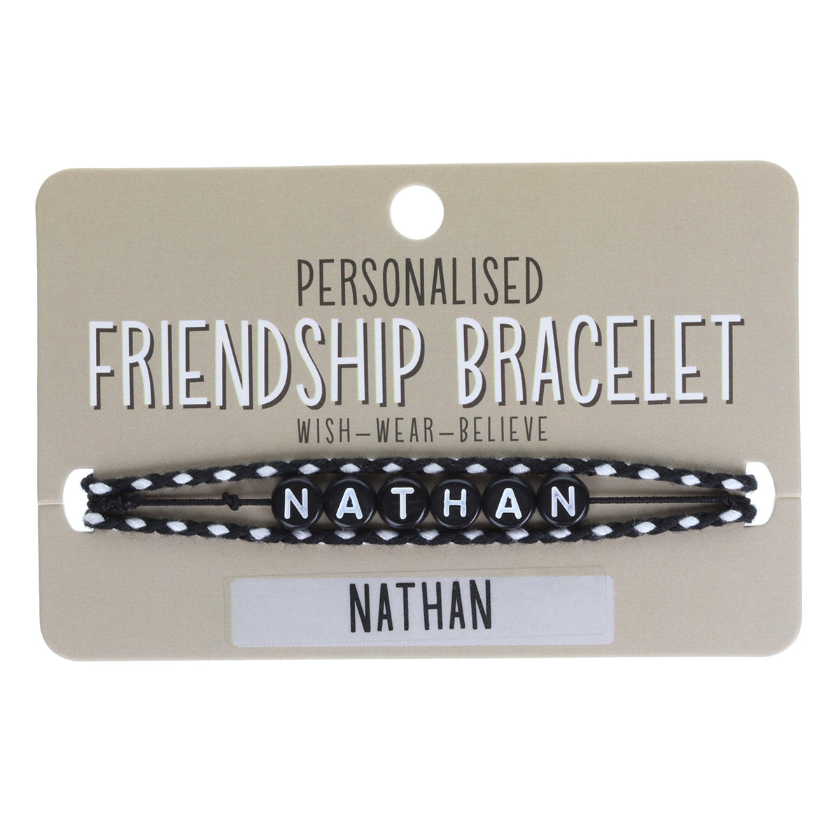 BP079 - Boys Personalised Bracelet - Nathan