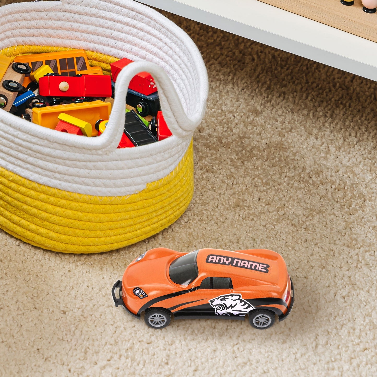CA001 - Orange Personalised Stunt Car - Make Any Name