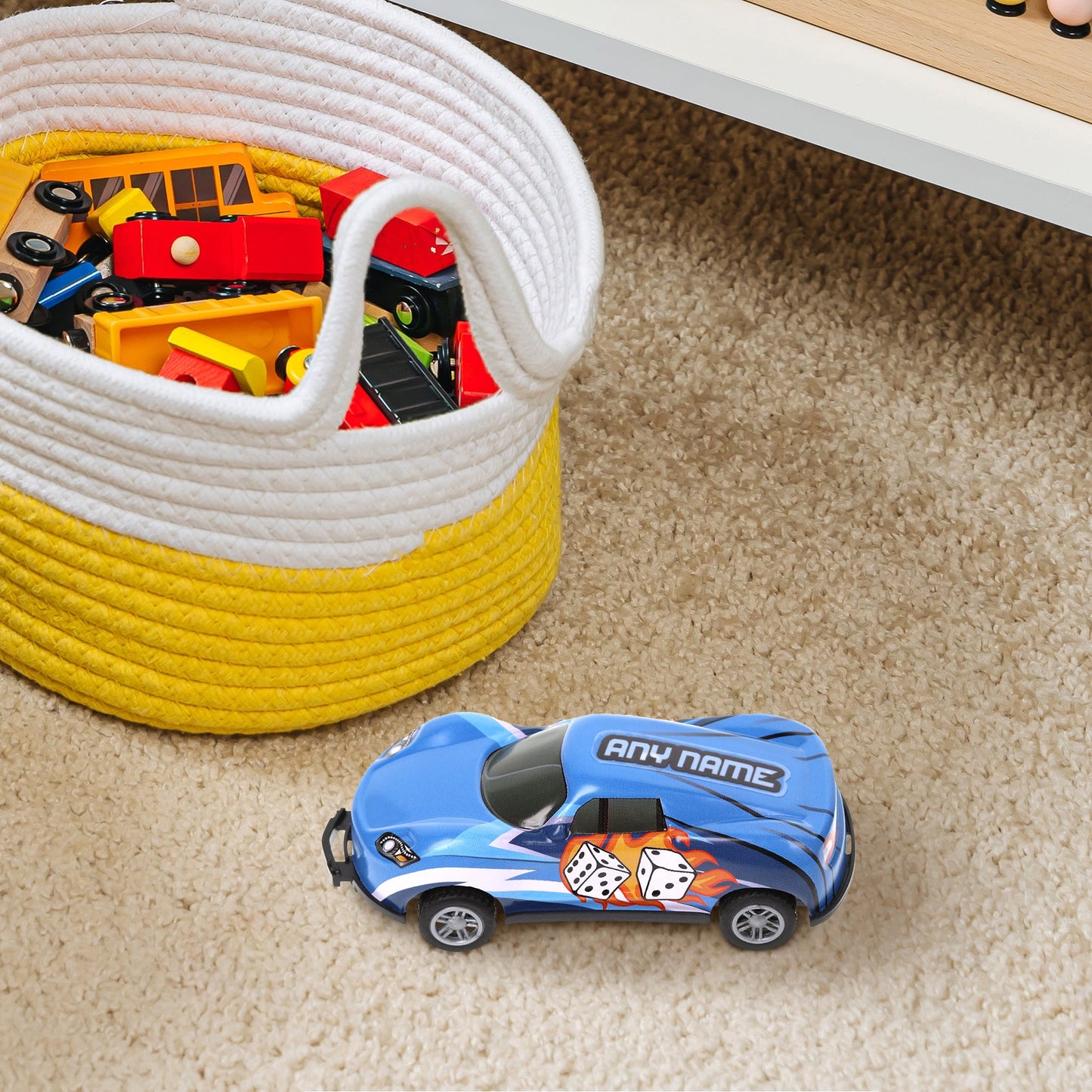 CA003 - Blue Personalised Stunt Car - Make Any Name