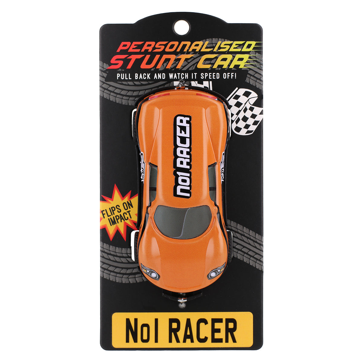 CA009 - Orange Personalised Stunt Car - No 1 Racer