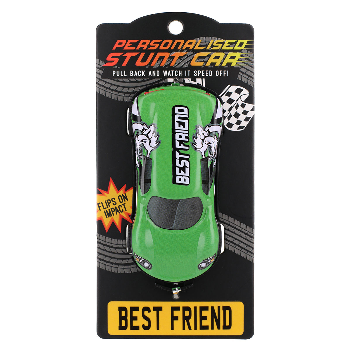 CA010 - Green Personalised Stunt Car - Best Friend