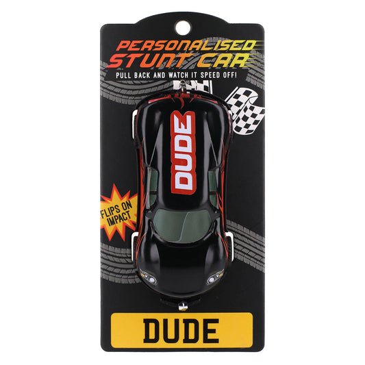 Black Personalised Stunt Car - Dude