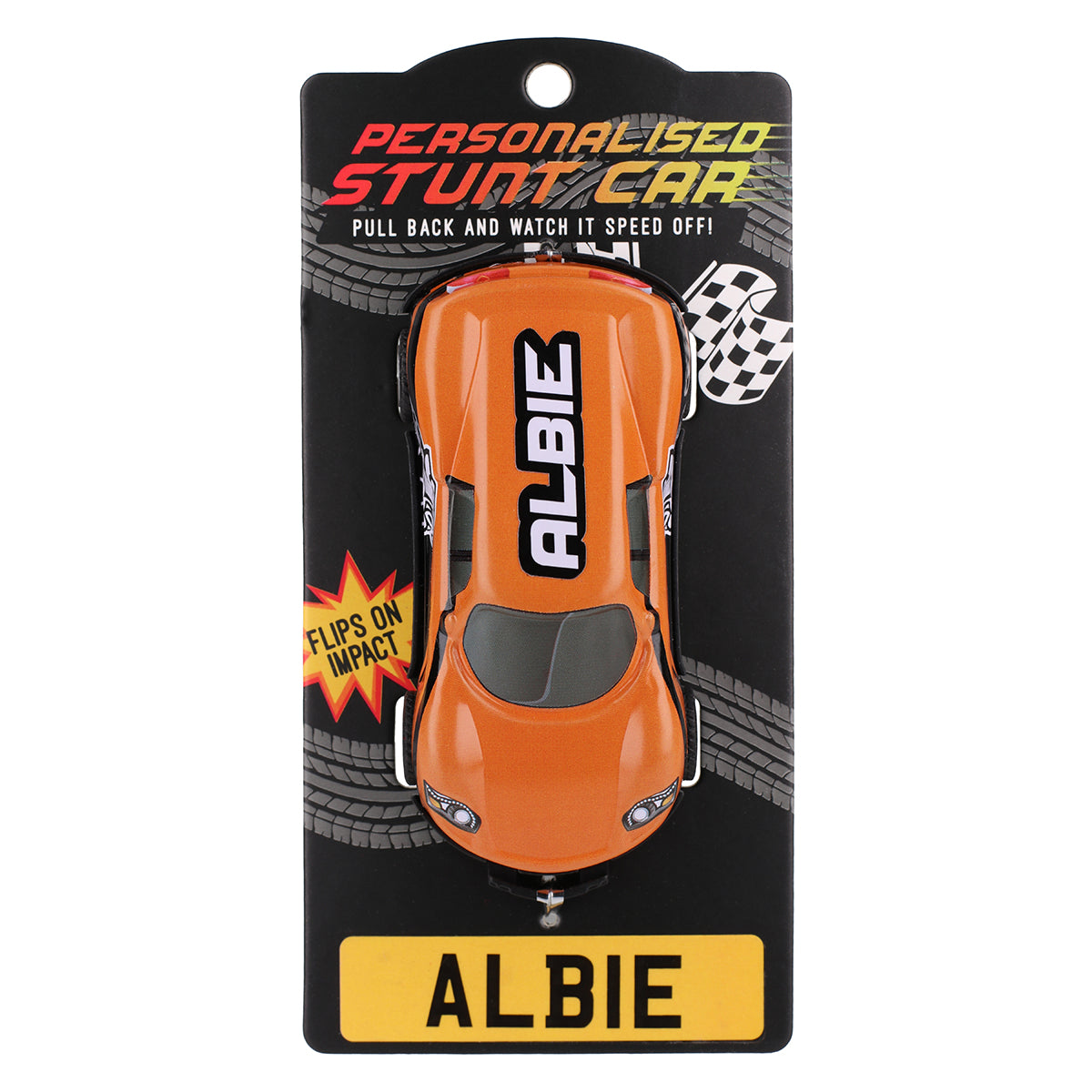 CA017 - Orange Personalised Stunt Car - Albie