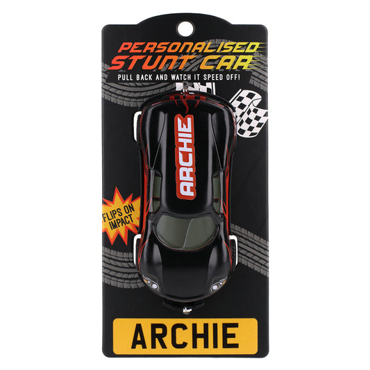 Black Personalised Stunt Car - Archie