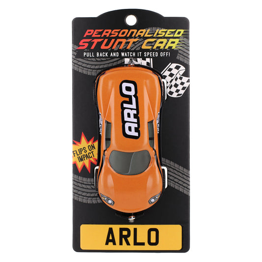 Orange Personalised Stunt Car - Arlo
