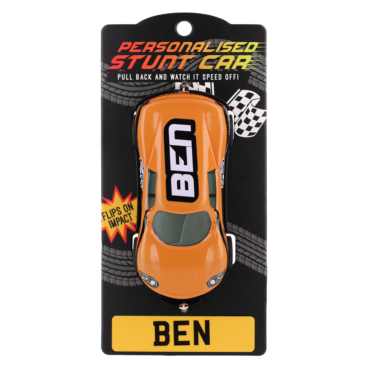 CA025 - Orange Personalised Stunt Car - Ben