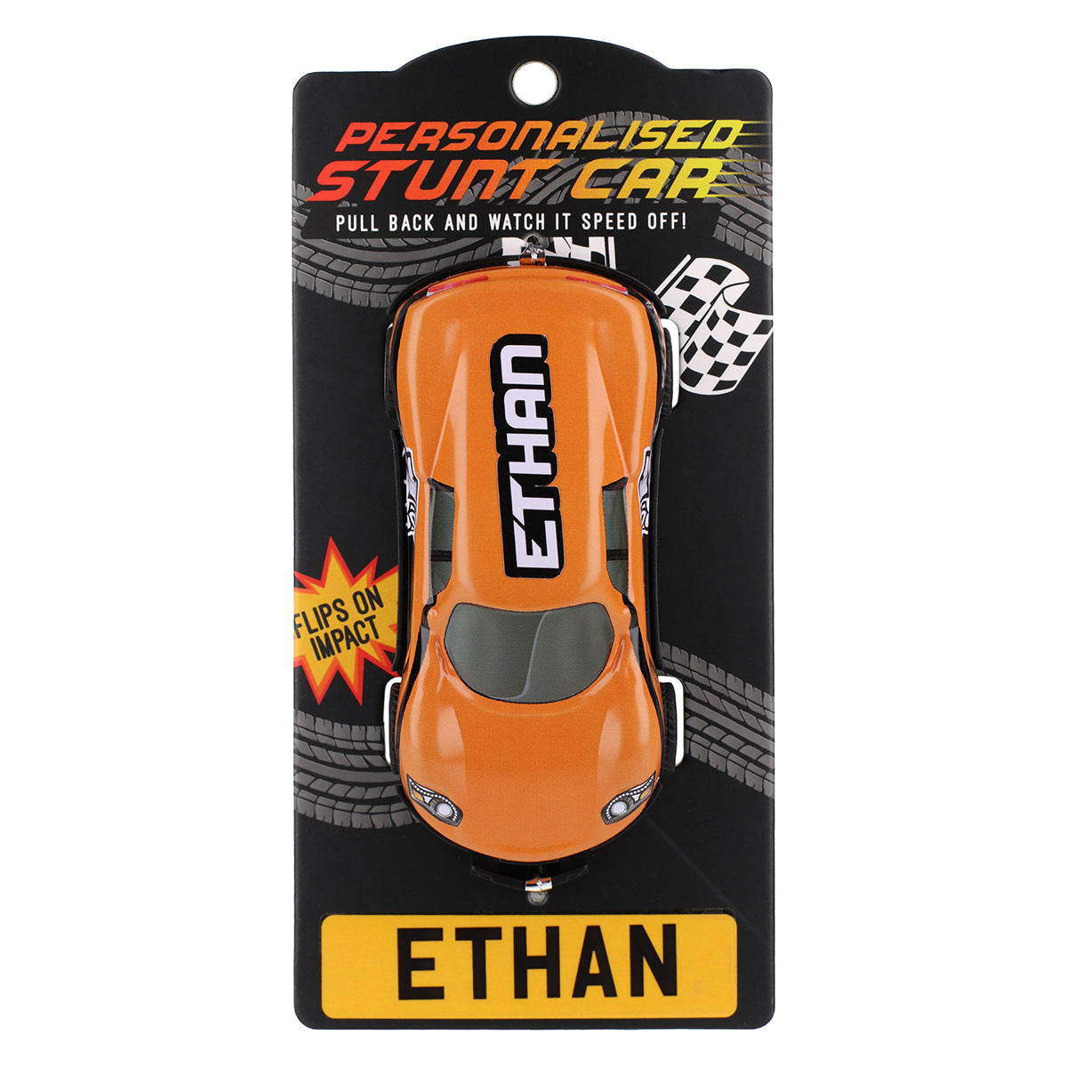 CA045 - Orange Personalised Stunt Car - Ethan
