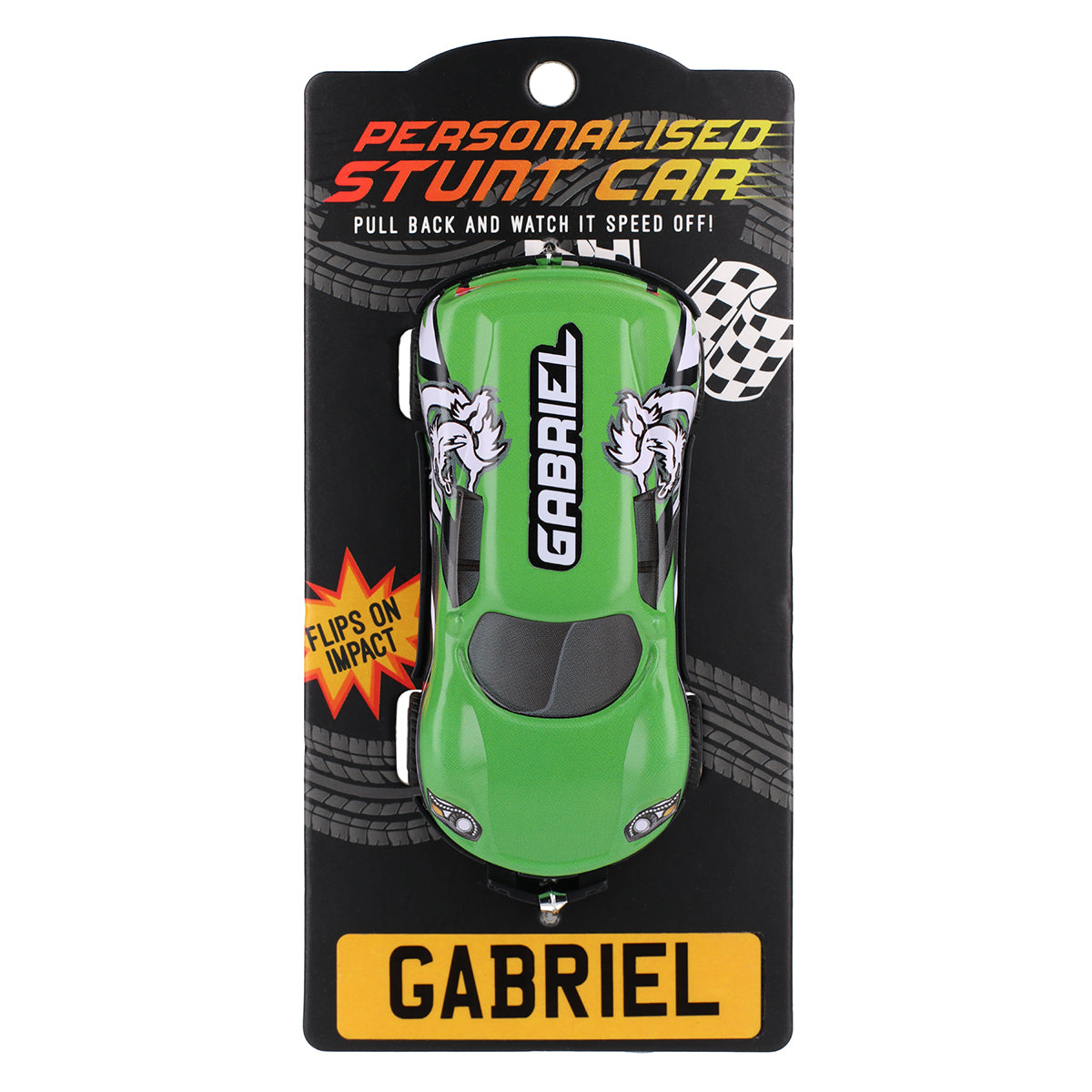 CA054 - Green Personalised Stunt Car - Gabriel