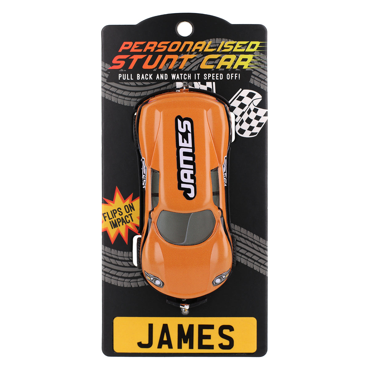 CA073 - Orange Personalised Stunt Car - James