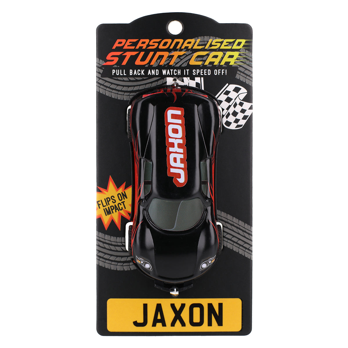 CA076 - Black Personalised Stunt Car - Jaxon