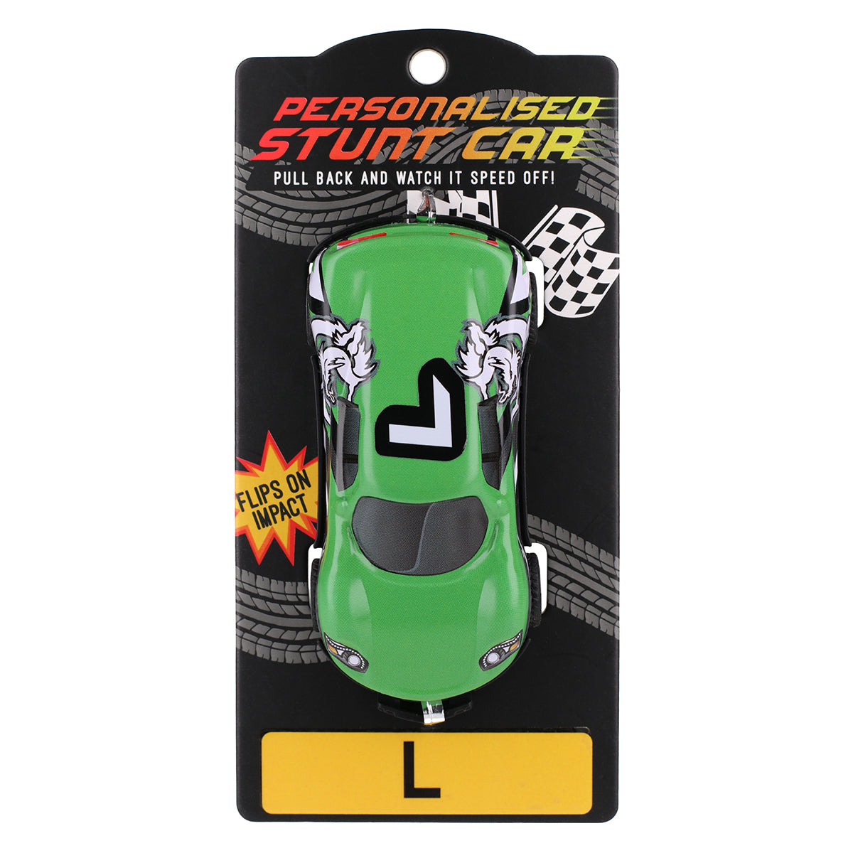 CA086 - Green Personalised Stunt Car - L