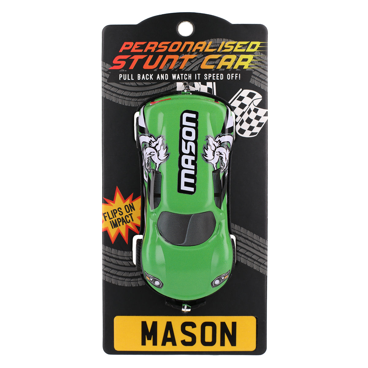 CA098 - Green Personalised Stunt Car - Mason
