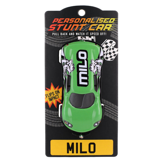 CA102 - Green Personalised Stunt Car - Milo