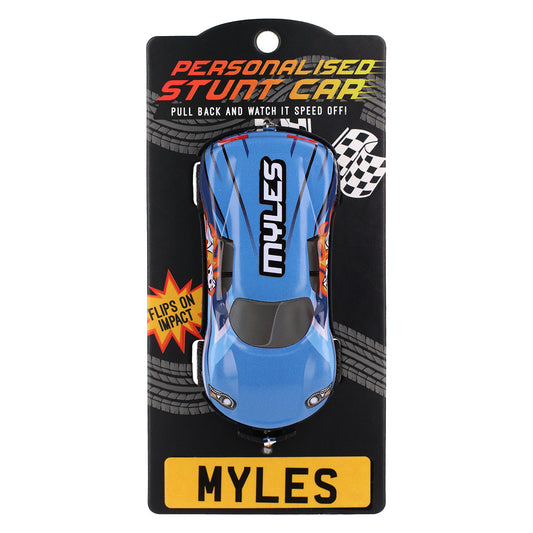 CA103 - Blue Personalised Stunt Car - Myles