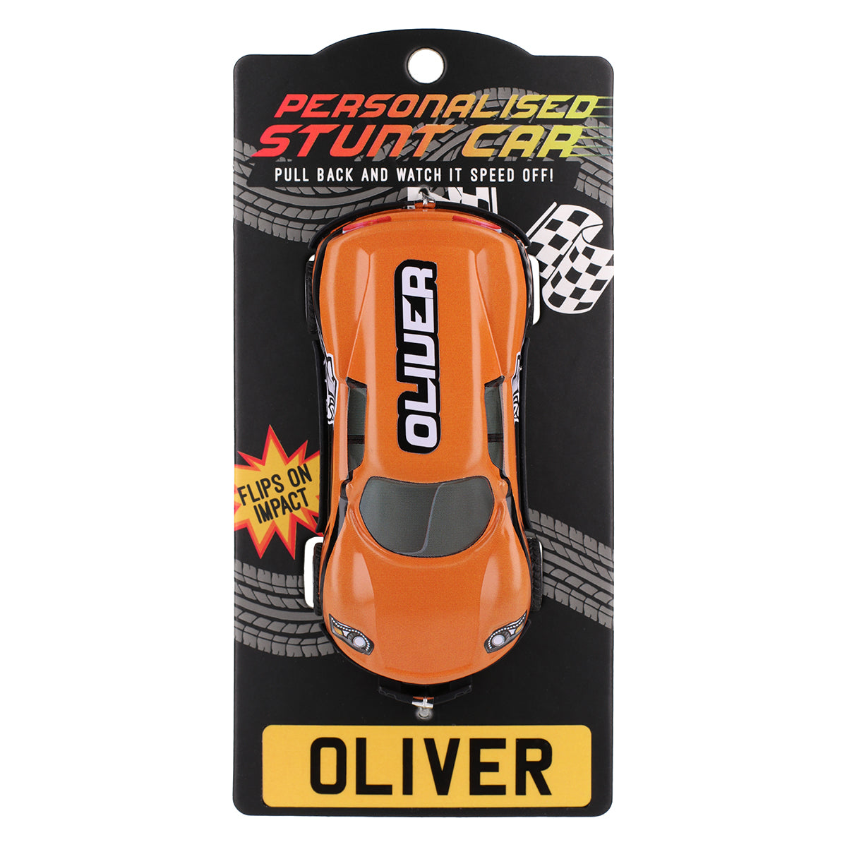 CA109 - Orange Personalised Stunt Car - Oliver