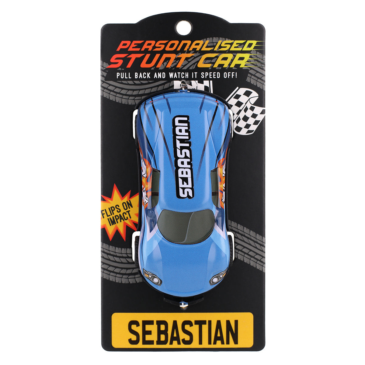 CA127 - Blue Personalised Stunt Car - Sebastian