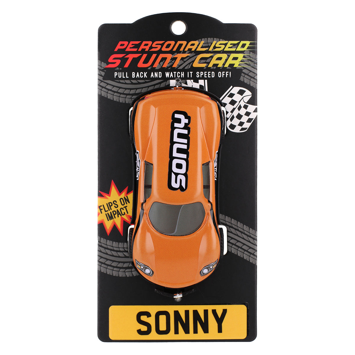CA129 - Orange Personalised Stunt Car - Sonny