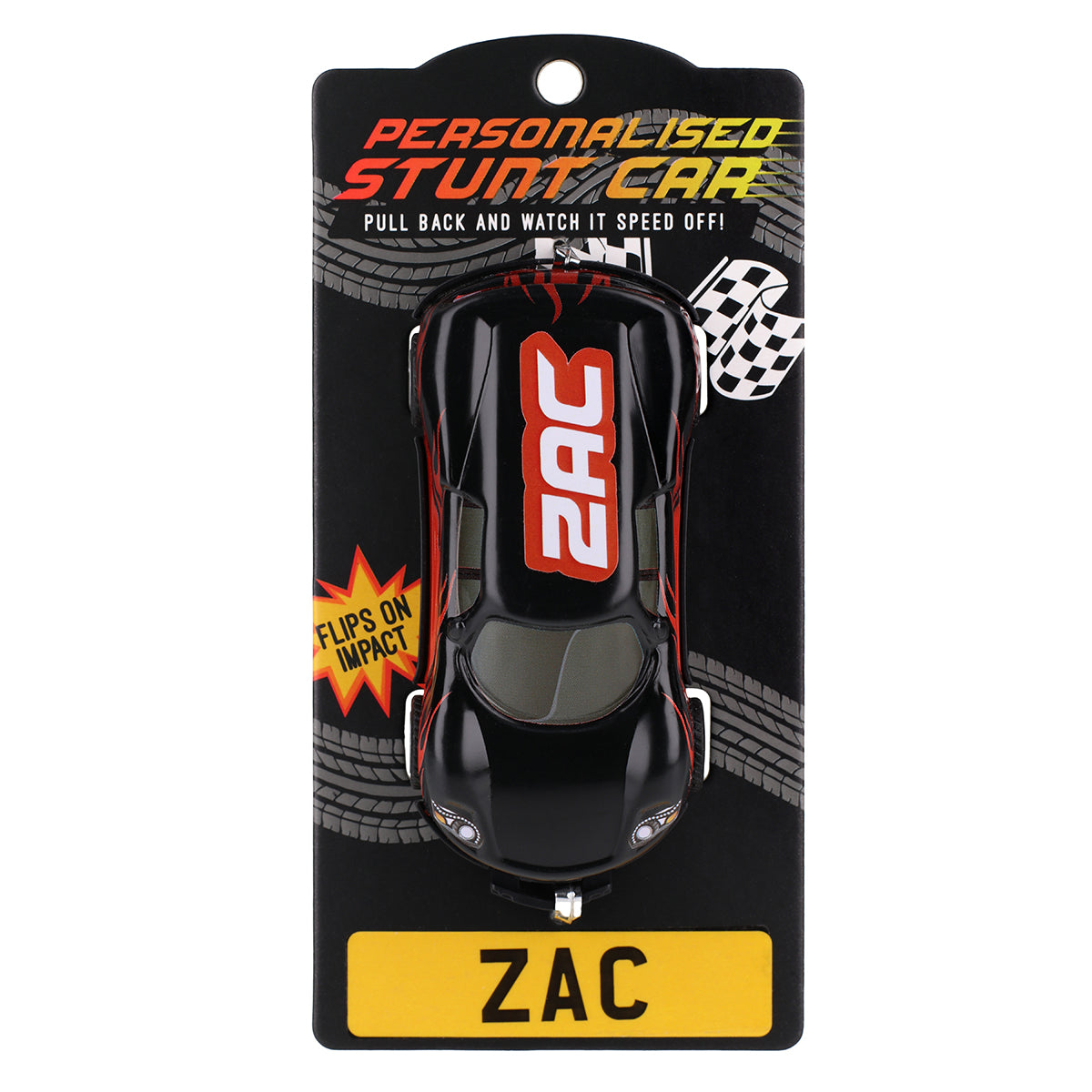 Black Personalised Stunt Car - Zac