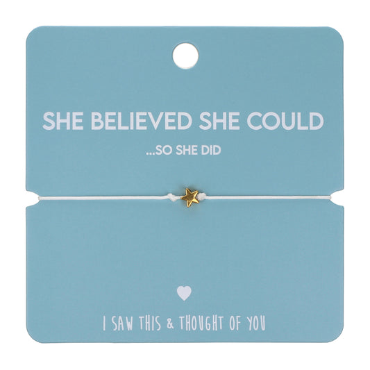 CB130 - Charm Bracelet - She belived she could